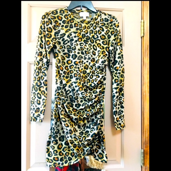 Sexy Ruched Leopard Bodycon Dress - Picture 1 of 4